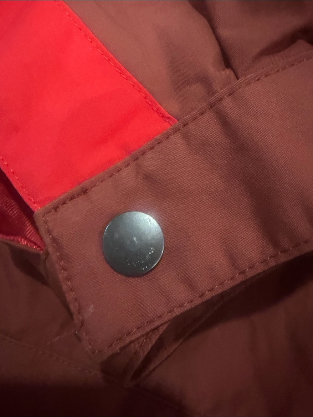 Saint Laurent Brown Windbreaker with Red Chest Stripe - Picture 6 of 9
